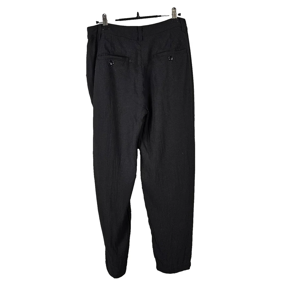 Eileen Fisher 100% Silk Tapered Pants Relaxed Fit Size XS Pleated Washable Ankle